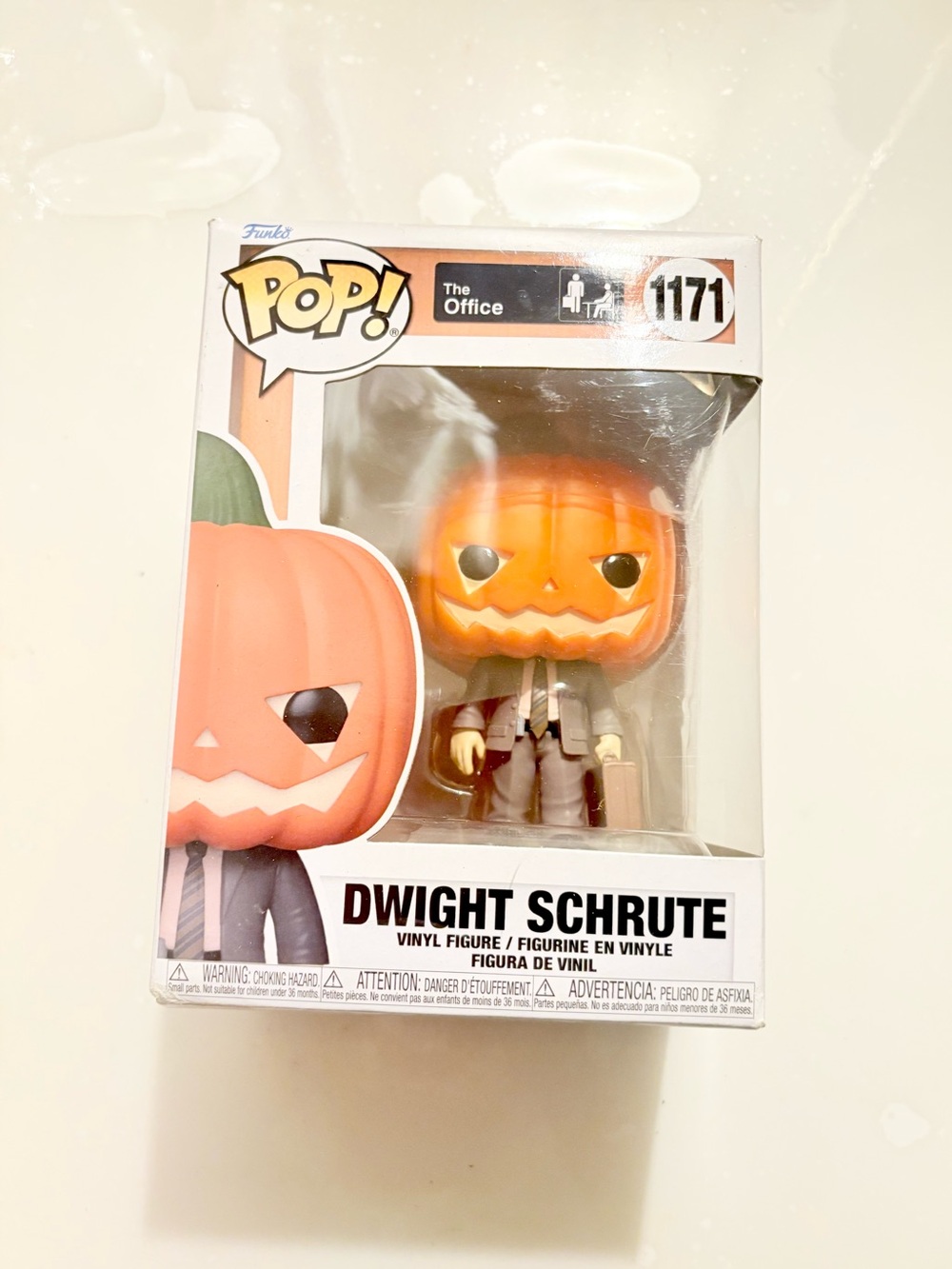 Funko The Office Dwight Schrute Pumpkin Head Vinyl Figure - Orange